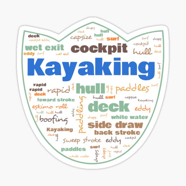 "Kayaking Terminology Commonly Used Kayaking Terms " Sticker by