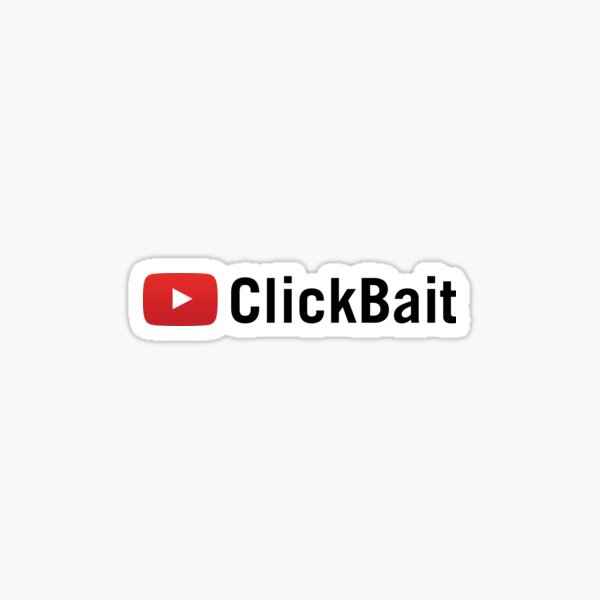 Click Bait Stickers Redbubble - omg 2016 roblox logo in 2019 not clickbait youtube