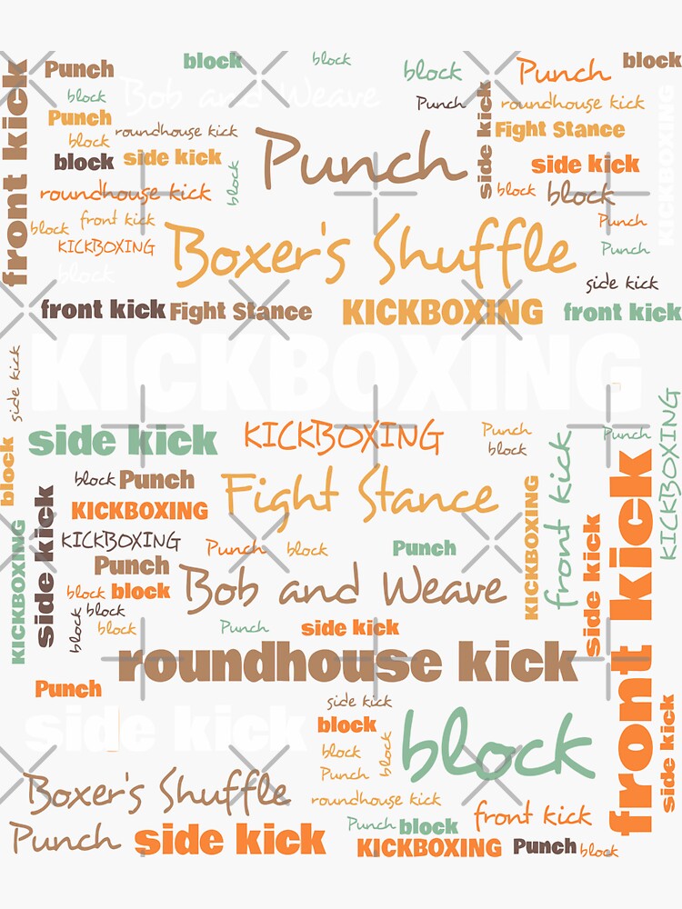 "Kickboxing Terminology Commonly Used Kickboxing Terms " Sticker by