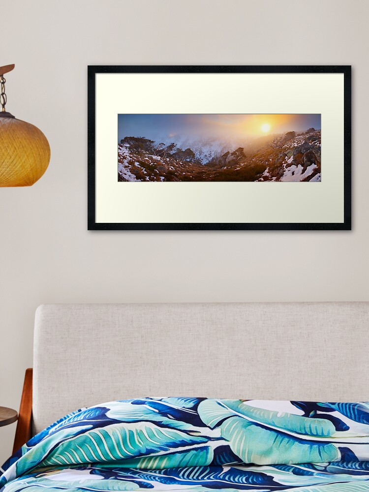 Thumbnail 2 of 7, Framed Art Print, Foggy Dawn, Mt Howitt, Victoria, Australia designed and sold by Chockstone.