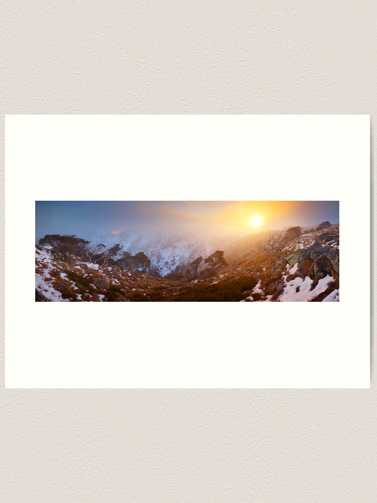 Thumbnail 1 of 3, Art Print, Foggy Dawn, Mt Howitt, Victoria, Australia designed and sold by Chockstone.
