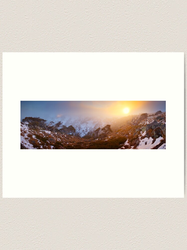 Thumbnail 1 of 3, Art Print, Foggy Dawn, Mt Howitt, Victoria, Australia designed and sold by Chockstone.