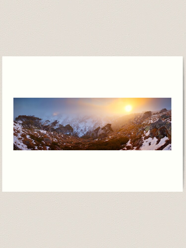 Thumbnail 1 of 3, Art Print, Foggy Dawn, Mt Howitt, Victoria, Australia designed and sold by Chockstone.