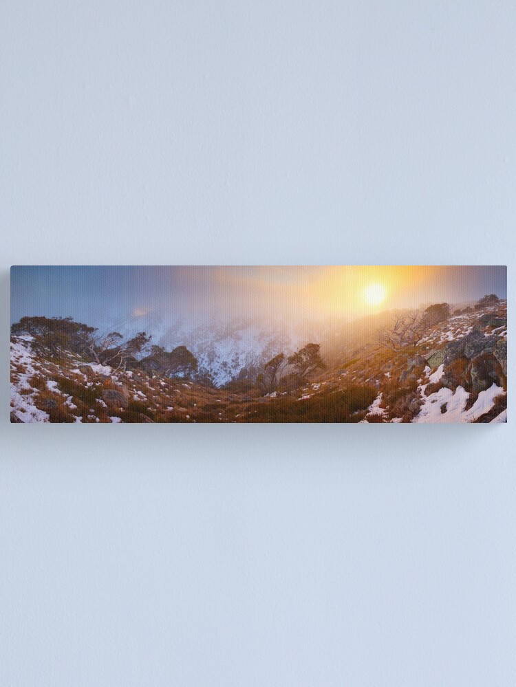 Thumbnail 1 of 3, Canvas Print, Foggy Dawn, Mt Howitt, Victoria, Australia designed and sold by Chockstone.