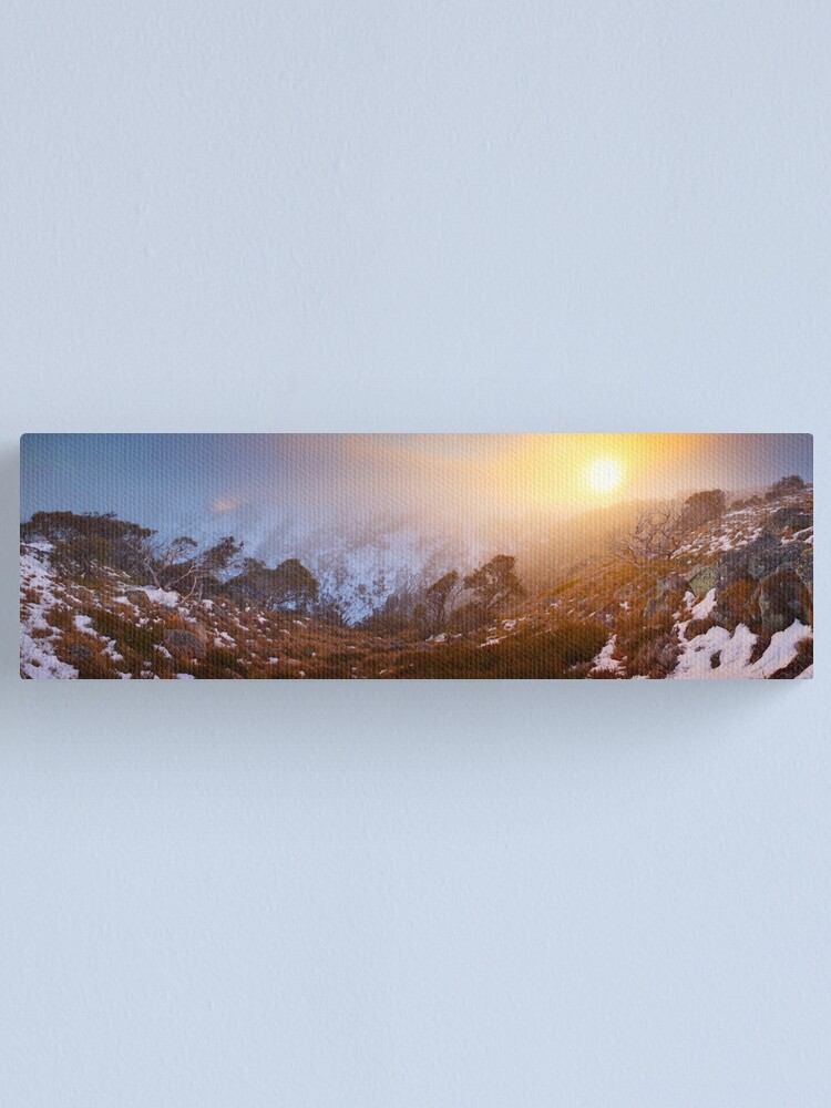 Thumbnail 1 of 3, Canvas Print, Foggy Dawn, Mt Howitt, Victoria, Australia designed and sold by Chockstone.