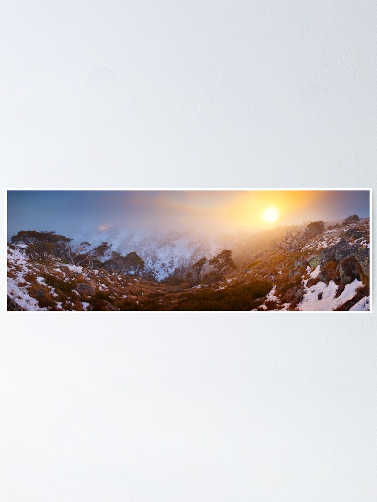 Thumbnail 1 of 3, Poster, Foggy Dawn, Mt Howitt, Victoria, Australia designed and sold by Chockstone.