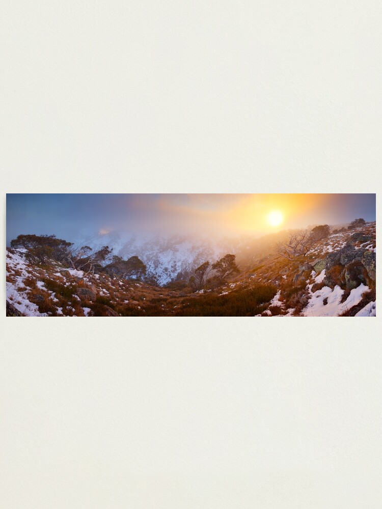 Thumbnail 2 of 3, Photographic Print, Foggy Dawn, Mt Howitt, Victoria, Australia designed and sold by Chockstone.