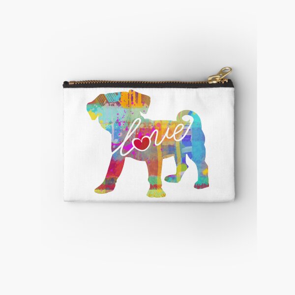 Item preview, Puggle (Pug / Beagle) Love - A Bright and Colorful Watercolor Style Gift designed and sold by traciwithani.