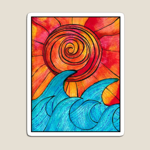 Sun Waves Summer Love Magnet