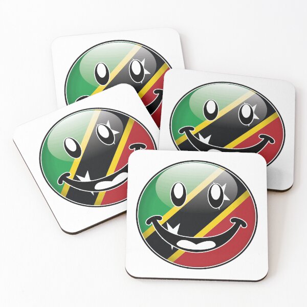 Item preview, St Kitts and Nevis Flag Happy Face Smiley Emoji Button designed and sold by IdentiTee Studios.