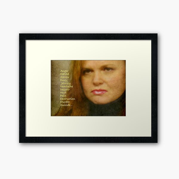 Human Emotions...The Negative © Framed Art Print