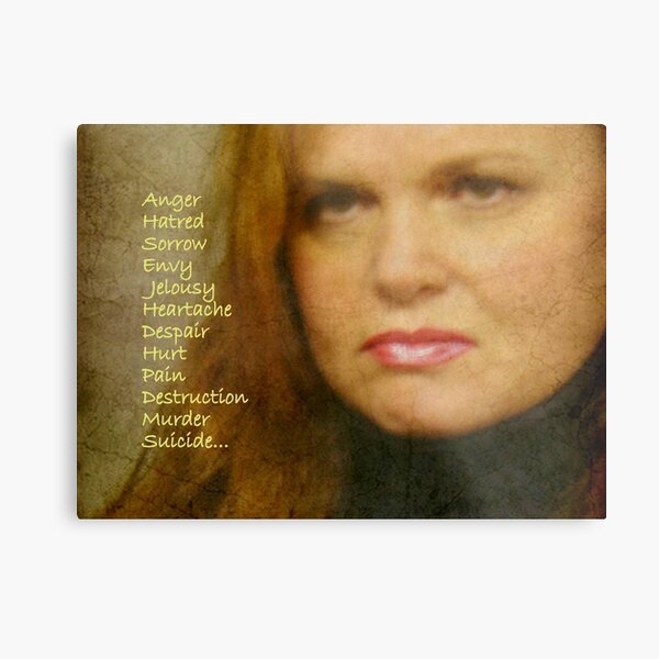 Human Emotions...The Negative © Metal Print