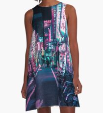 Tokyo - A Neon Wonderland A-Line Dress