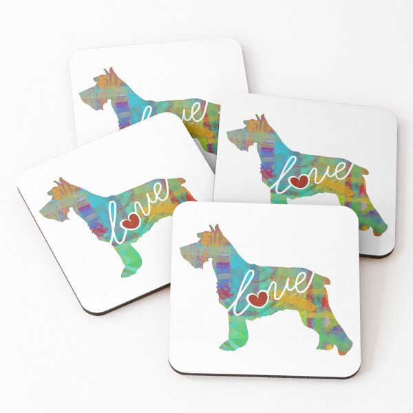 Item preview, Schnauzer Love - A Bright and Colorful Watercolor Style Gift designed and sold by traciwithani.
