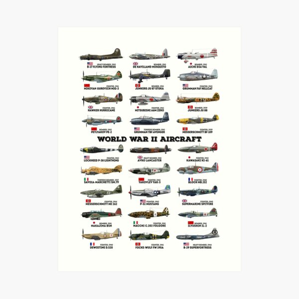 World War II Aircraft Art Print