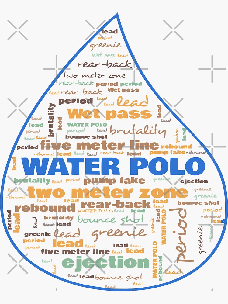 "Water Polo Terminology Commonly Used Water Polo Terms " Sticker for