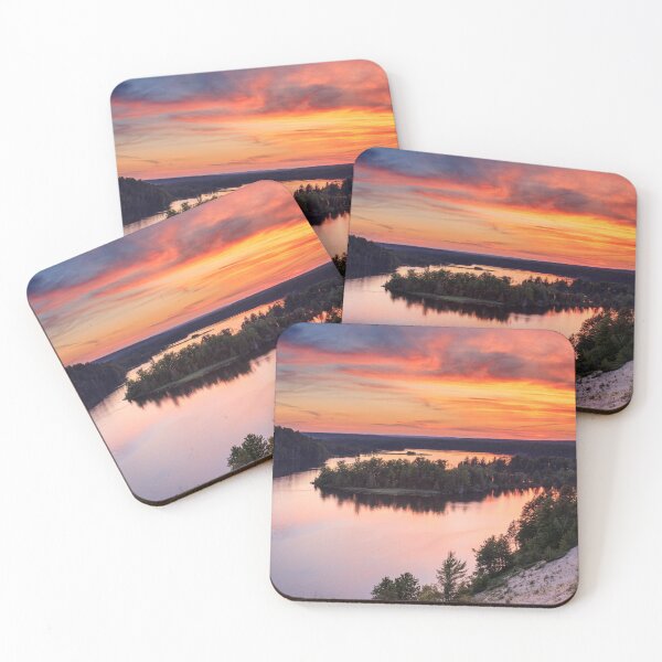 Item preview, Sunset on the Au Sable National Scenic River from the Dune Overlook, Huron National Forest, Michigan designed and sold by Daniel Arthur Brown Photography.
