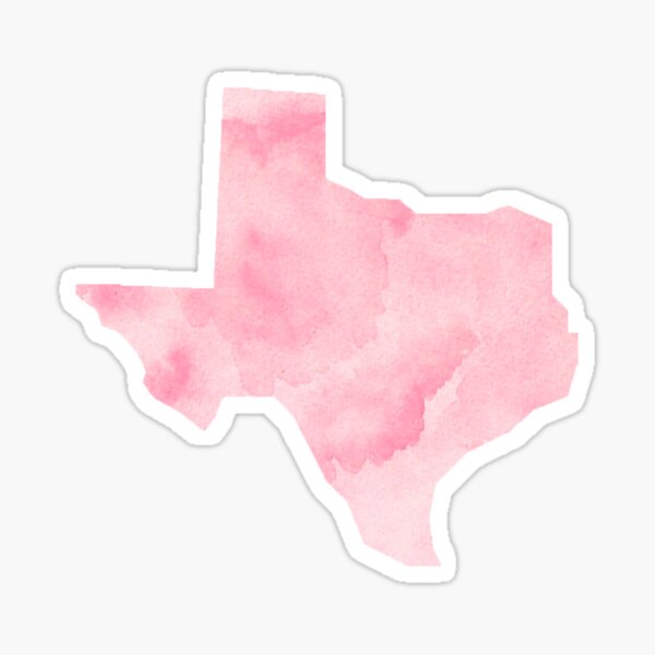 texas, pink Sticker