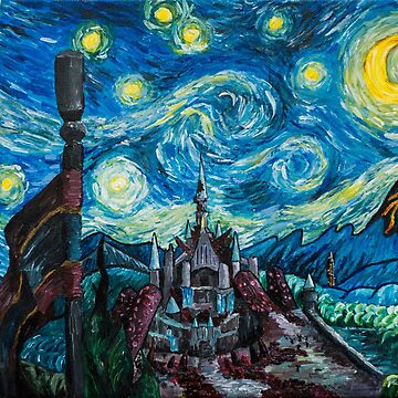 Artwork thumbnail, Starry Night Over the Castle by Tess Pilgrim