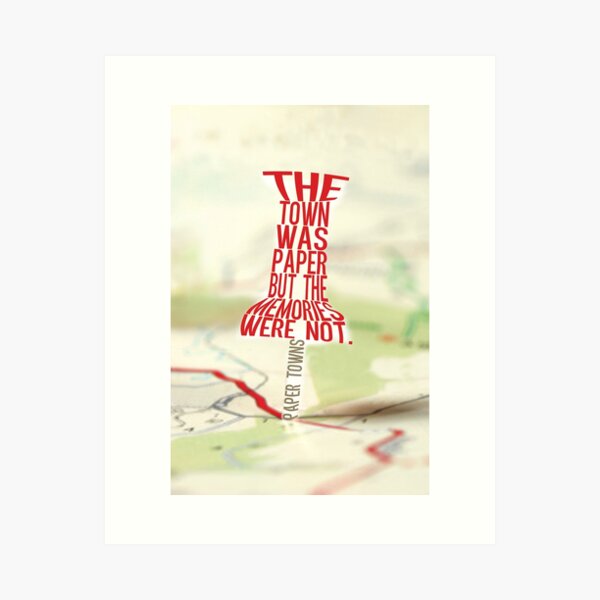 Item preview, Town was paper Typography (Paper Towns 4 of 7) designed and sold by saycheese14.