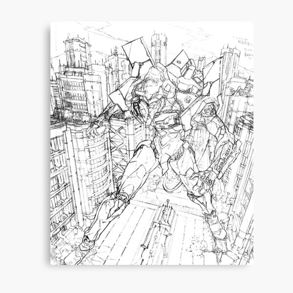Neon Genesis Evangelion - Unit One - Destruction Metal Print
