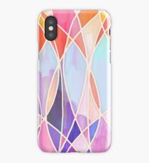 Purple & Peach Love - abstract painting in rainbow pastels iPhone Case/Skin