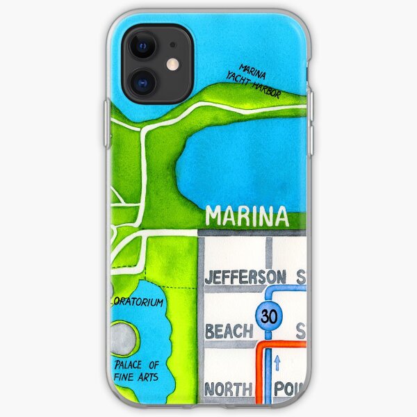 San Francisco map - Marina iPhone Soft Case