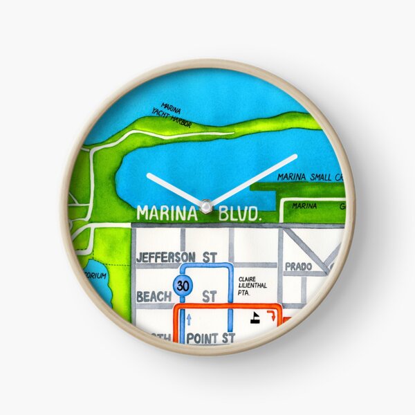 San Francisco map - Marina Clock