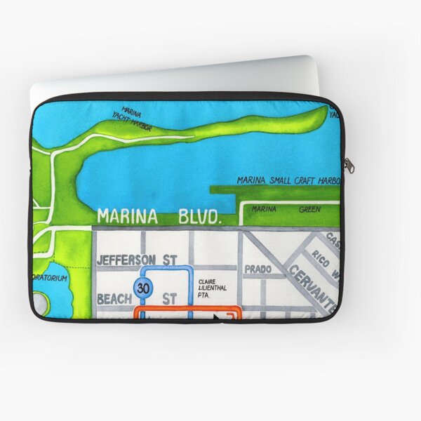 San Francisco map - Marina Laptop Sleeve