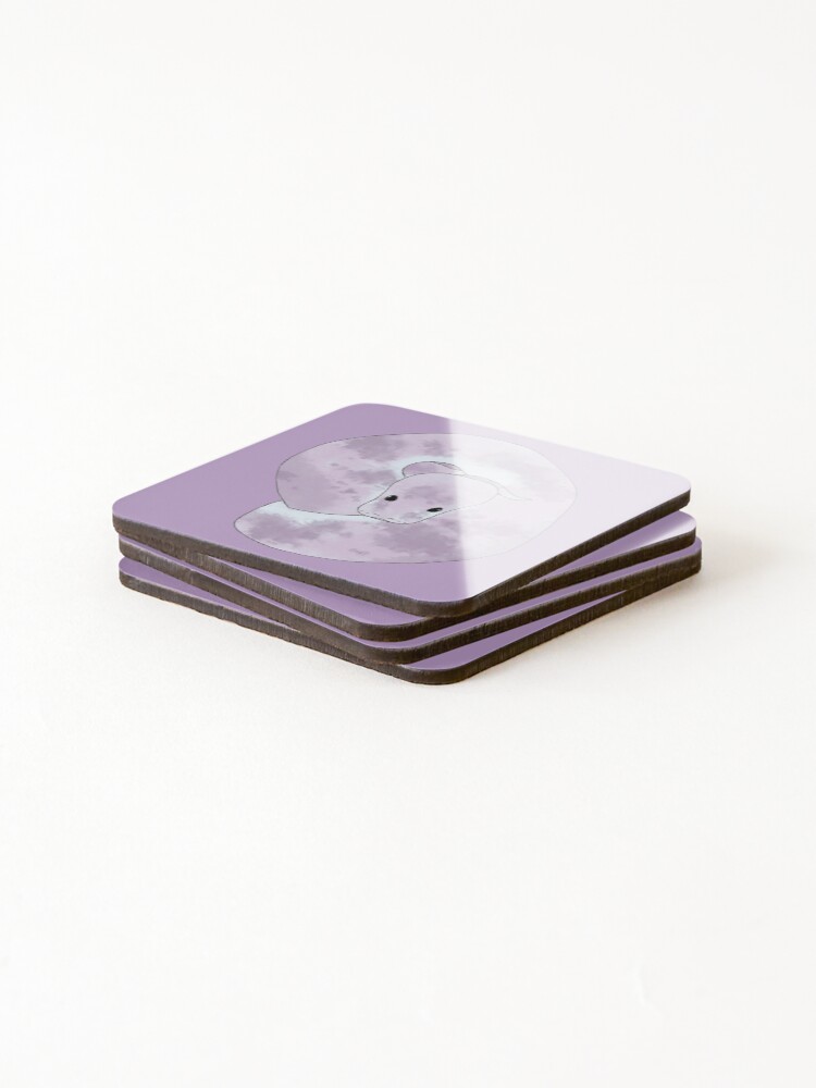 Thumbnail 4 of 5, Coasters (Set of 4), Grape Ball Python designed and sold by ValkyrieDraws.