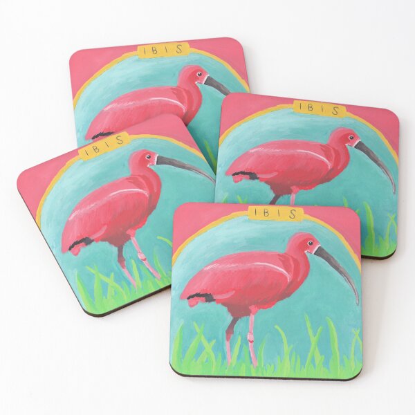 Item preview, Scarlet Ibis Gouache Bird Painting designed and sold by platosgarden.