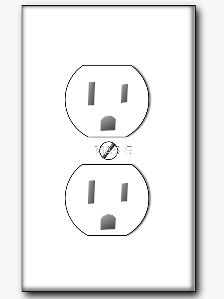 Electrical Outlet Funny Gag Prank - Sticker
