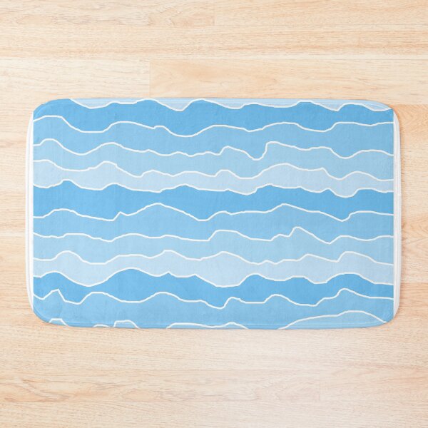 Item preview, Four Shades of Turquoise with White Squiggly Lines designed and sold by ShelleyYlstArt.