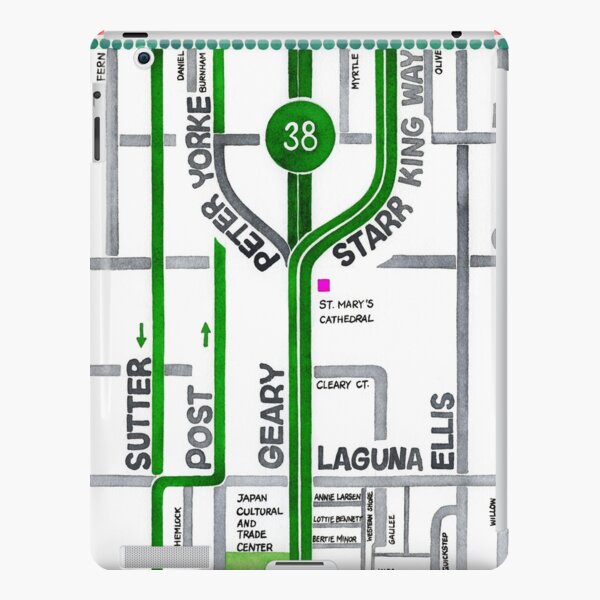 San Francisco map - Cathedral Hill / Japantown iPad Snap Case