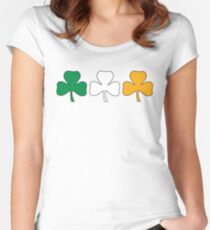 Ireland Shamrock Flag Women's Fitted Scoop T-Shirt