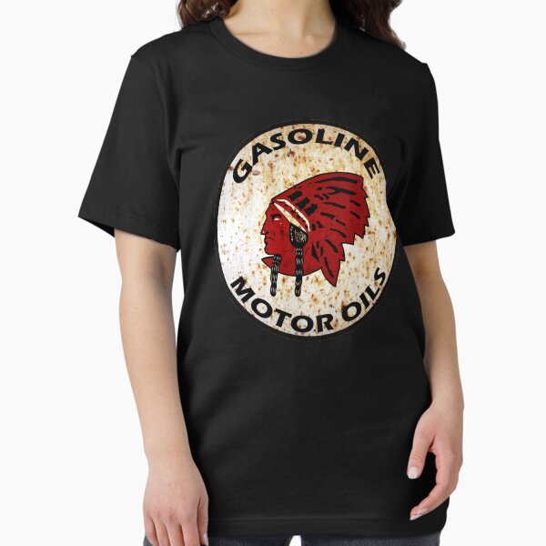 Vista previa del artículo con la obra «Reproducción del cartel vintage Red Indian Gasoline en versión oxidada.», diseñado y vendido por htrdesigns.