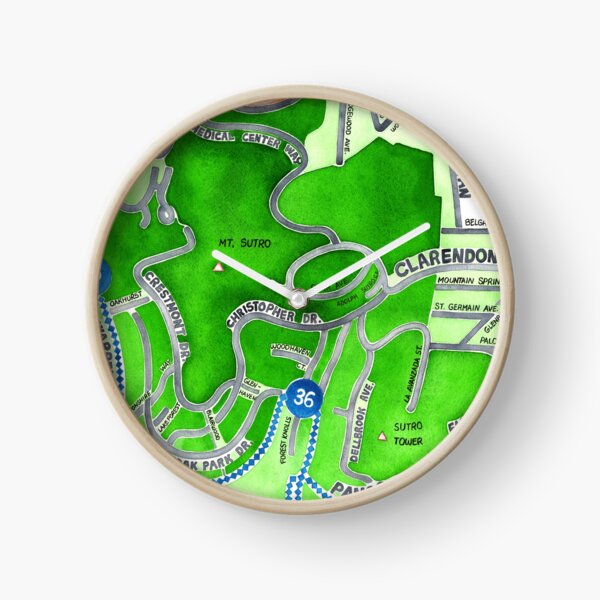 San Francisco map - Mt. Sutro Clock