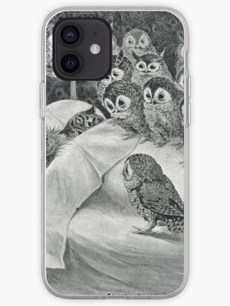 Louis Wain Cat Nightmare Owl Bird Iphone Case Cover By Historicalstuff Redbubble