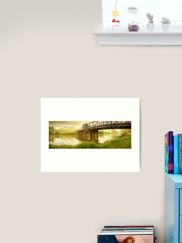 Thumbnail 2 of 3, Art Print, Sale Swing Bridge, Victoria, Australia designed and sold by Chockstone.
