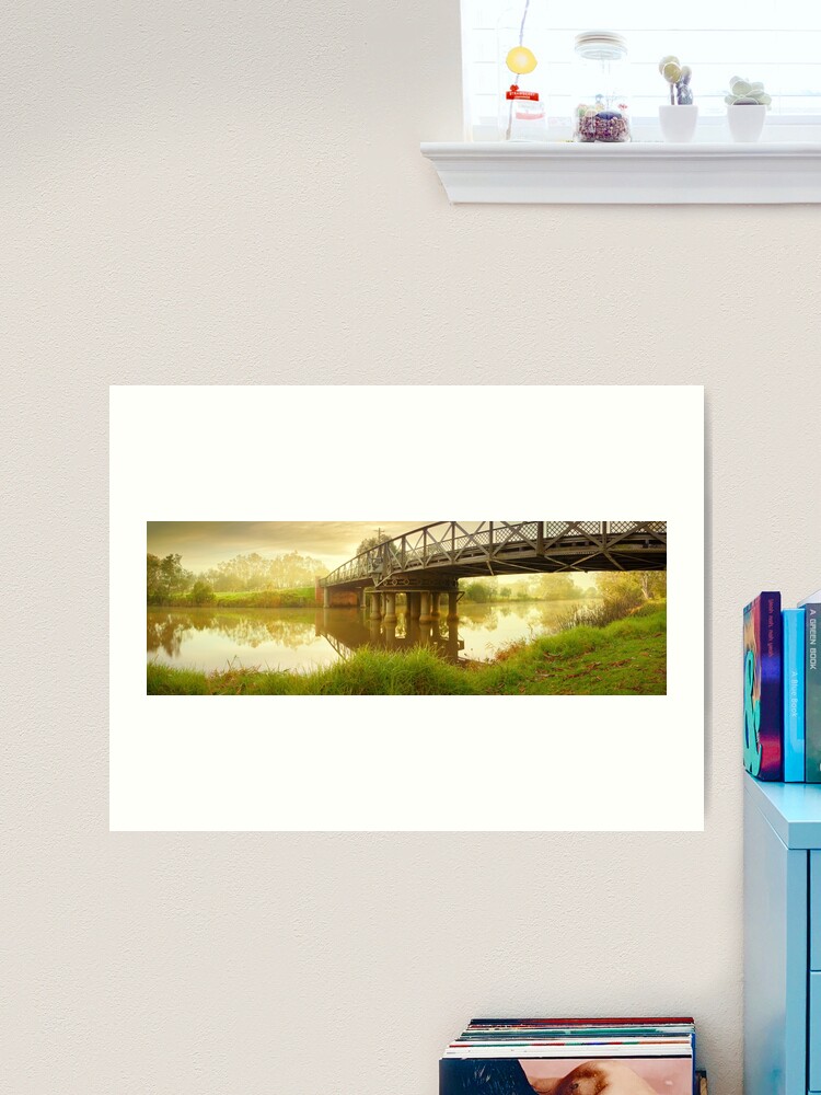 Thumbnail 2 of 3, Art Print, Sale Swing Bridge, Victoria, Australia designed and sold by Chockstone.