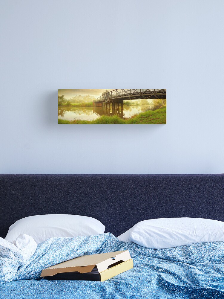 Thumbnail 2 of 3, Canvas Print, Sale Swing Bridge, Victoria, Australia designed and sold by Chockstone.