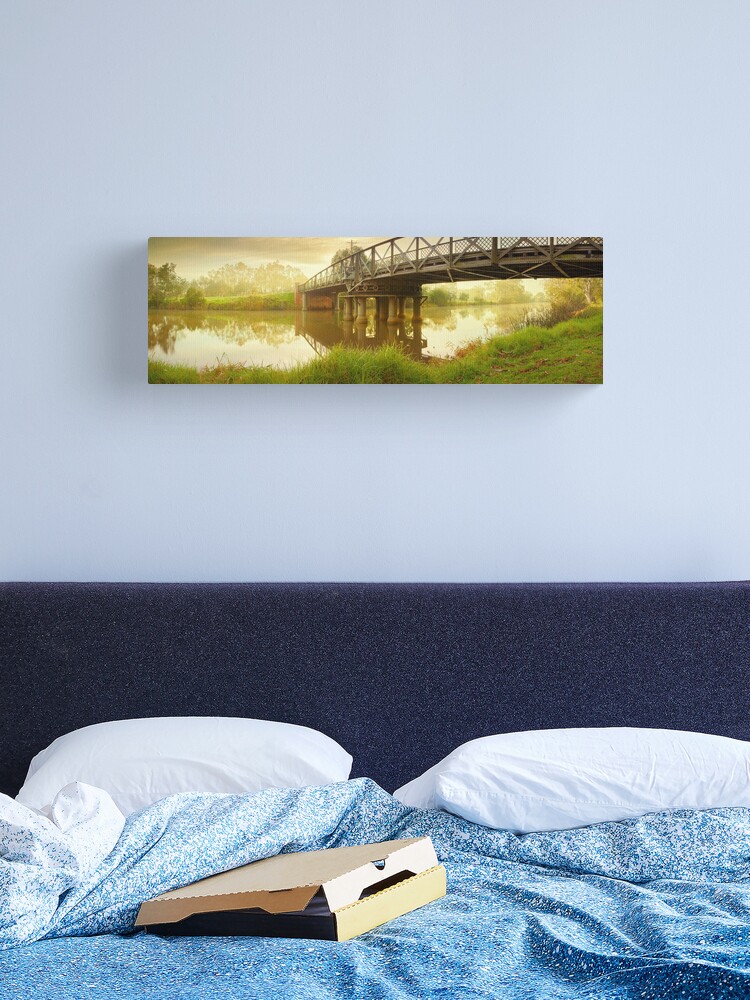 Thumbnail 2 of 3, Canvas Print, Sale Swing Bridge, Victoria, Australia designed and sold by Chockstone.