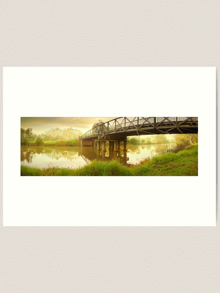 Thumbnail 1 of 3, Art Print, Sale Swing Bridge, Victoria, Australia designed and sold by Chockstone.