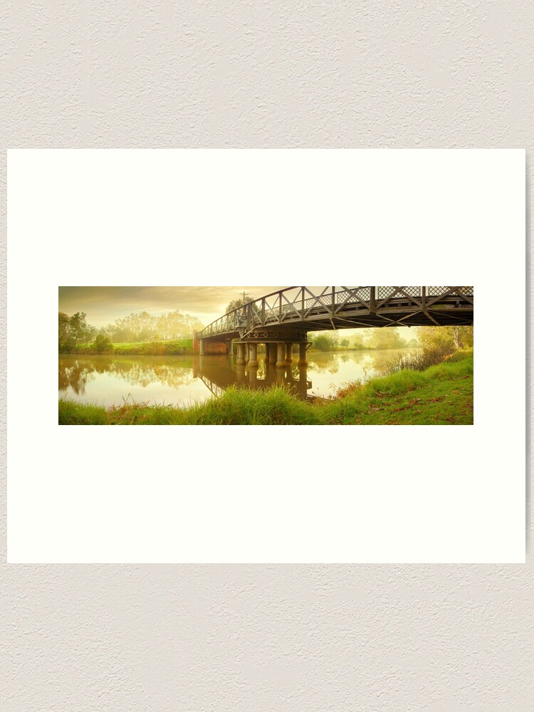 Thumbnail 1 of 3, Art Print, Sale Swing Bridge, Victoria, Australia designed and sold by Chockstone.