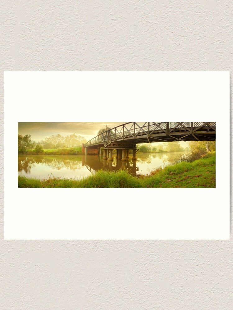 Thumbnail 1 of 3, Art Print, Sale Swing Bridge, Victoria, Australia designed and sold by Chockstone.