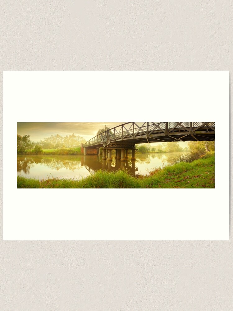 Thumbnail 1 of 3, Art Print, Sale Swing Bridge, Victoria, Australia designed and sold by Chockstone.