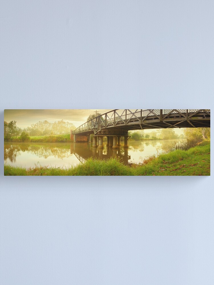 Thumbnail 1 of 3, Canvas Print, Sale Swing Bridge, Victoria, Australia designed and sold by Chockstone.