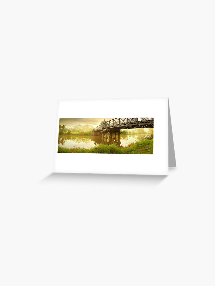 Thumbnail 1 of 2, Greeting Card, Sale Swing Bridge, Victoria, Australia designed and sold by Chockstone.