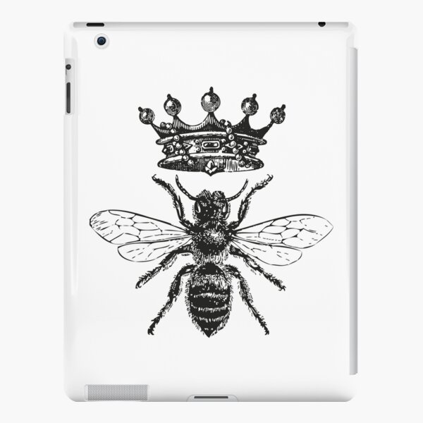 Queen Bee | Vintage Honey Bees | Black and White |  iPad Snap Case