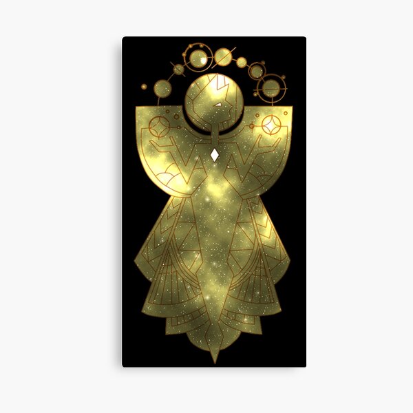 Yellow Diamond Mural (Galaxy Design) Canvas Print